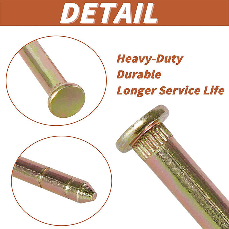 DURAFORCE Door Hinge Pins & Pin Bushing Kit Replacement For Ford F150 F250 F350 Bronco