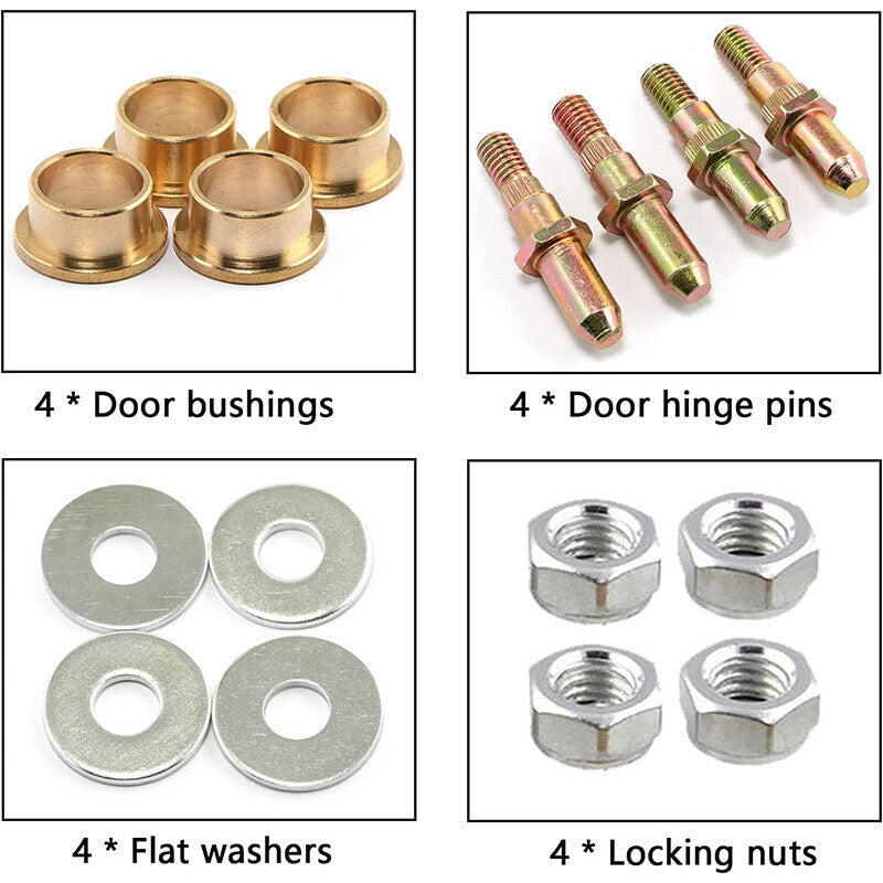 DURAFORCE Front Door Hinge Roller Pin and Bushing Repair Kit For Chevy GMC 1999-2007 38453