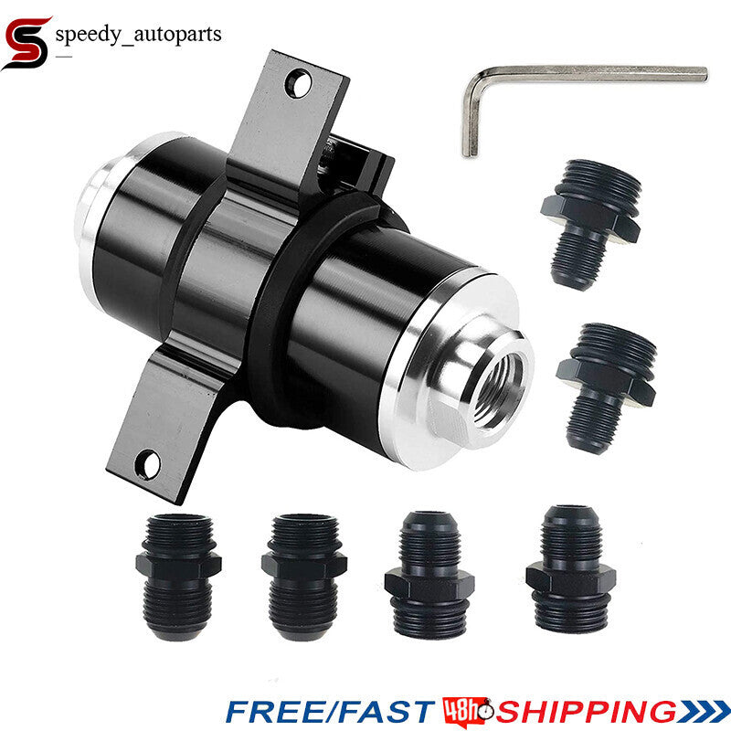 DURAFORCE AN6 AN8 AN10 Inline Fuel Filter with Bracket Cleanable 30 Micron Universal