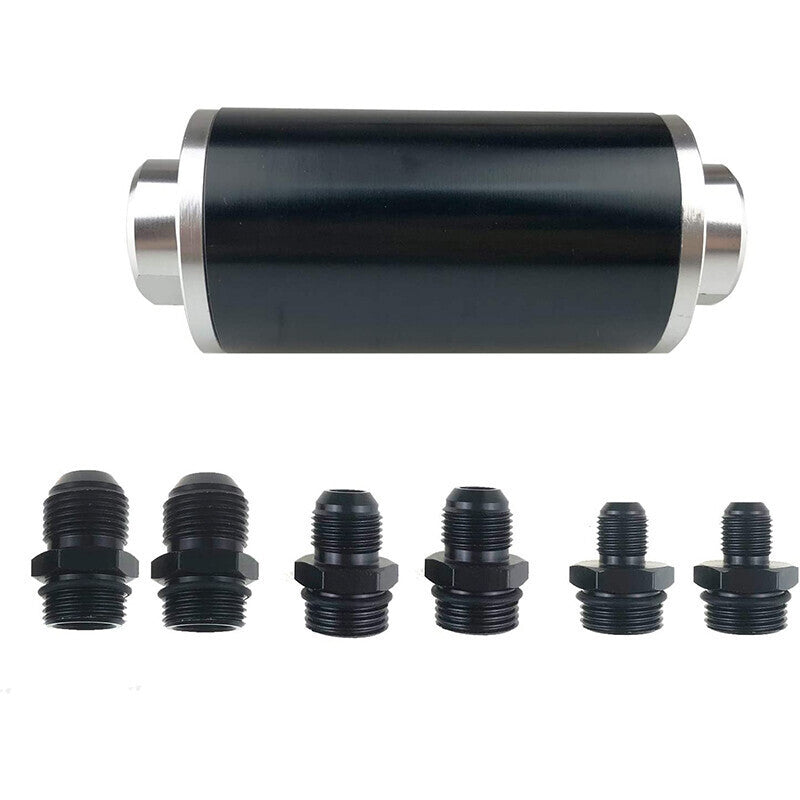 DURAFORCE AN6 AN8 AN10 Inline Fuel Filter with Bracket Cleanable 30 Micron Universal