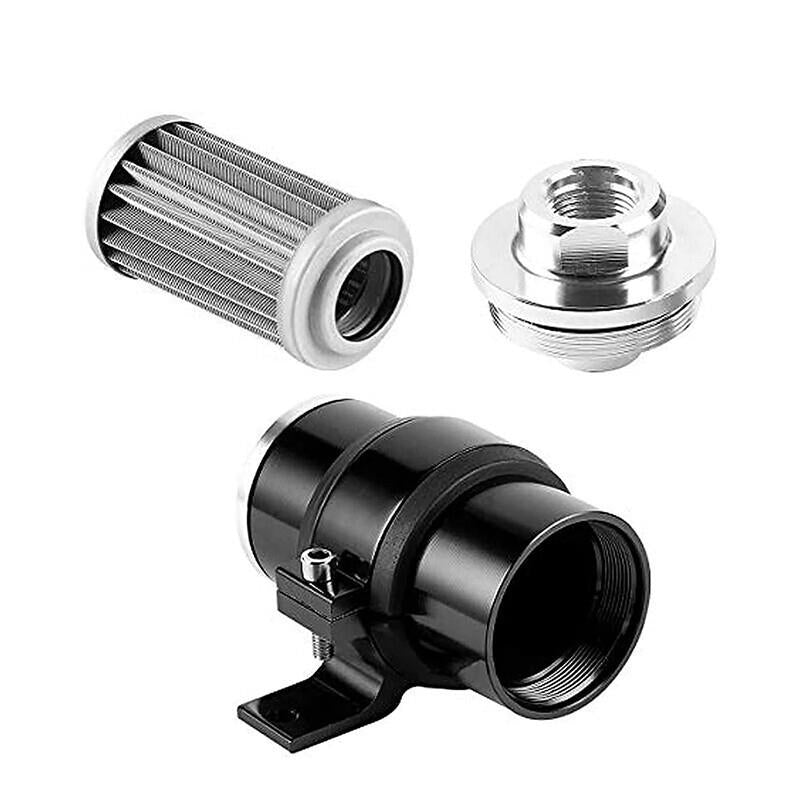 DURAFORCE AN6 AN8 AN10 Inline Fuel Filter with Bracket Cleanable 30 Micron Universal