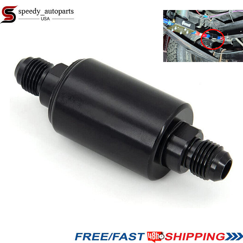 DURAFORCE Universal AN6 Inline Fuel Filter High Flow - 6AN Fuel Filters Removable