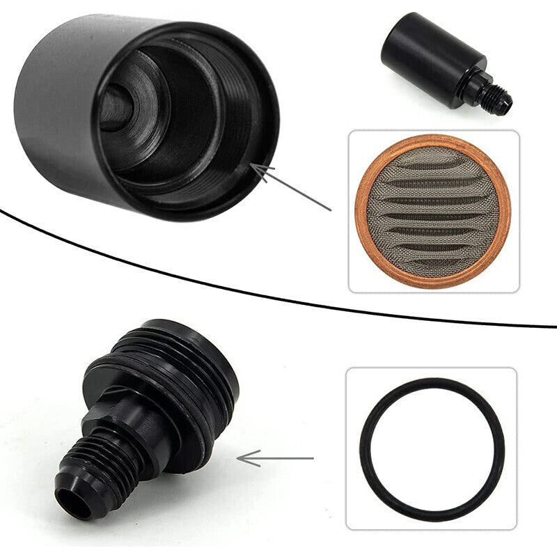 DURAFORCE Universal AN6 Inline Fuel Filter High Flow - 6AN Fuel Filters Removable