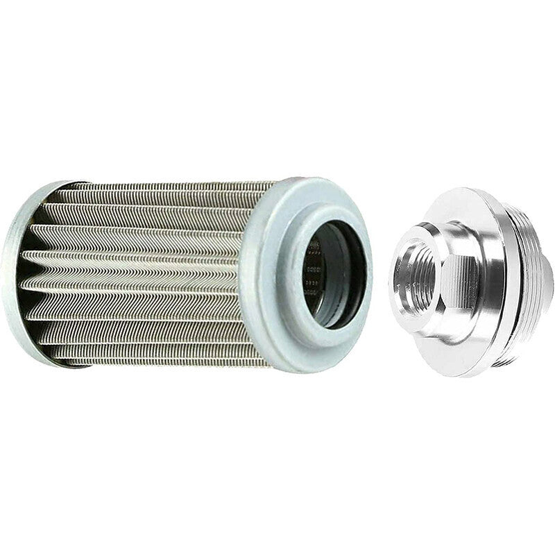DURAFORCE AN6 AN8 AN10 Inline Fuel Gas Petrol Filter with Bracket Cleaner 30 Micron Red