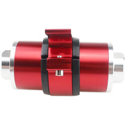 DURAFORCE AN6 AN8 AN10 Inline Fuel Gas Petrol Filter with Bracket Cleaner 30 Micron Red
