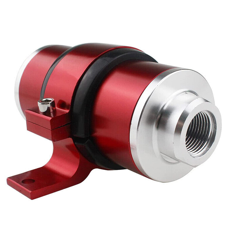 DURAFORCE AN6 AN8 AN10 Inline Fuel Gas Petrol Filter with Bracket Cleaner 30 Micron Red