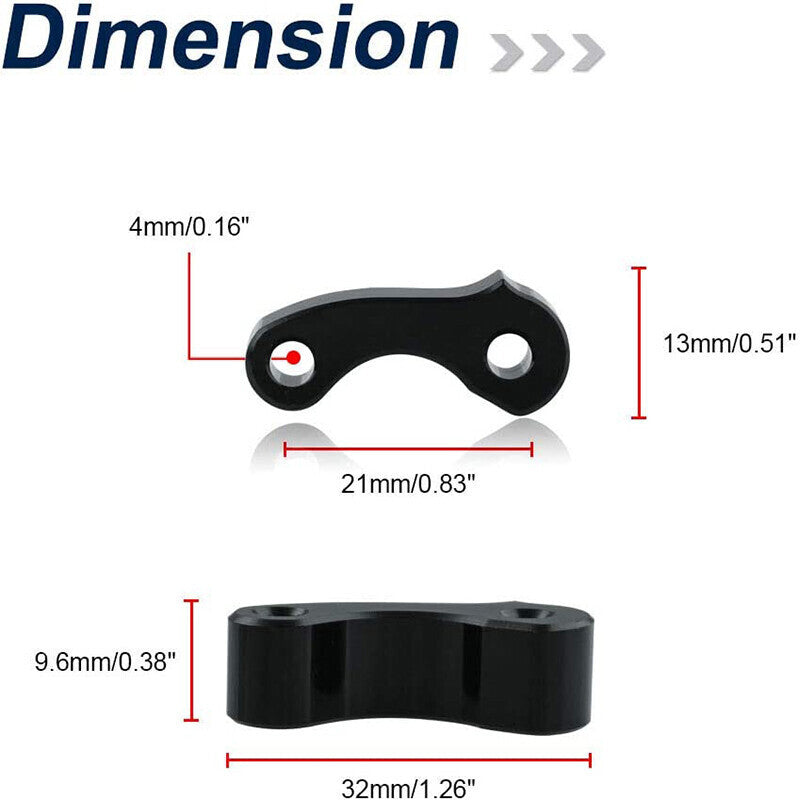 DURAFORCE Aluminum Rear Window Latch Hinge Pivots For 1995-2004 Toyo-ta Tacoma 2000-2006 T
