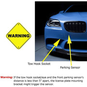 DURAFORCE Universal Front Bumper Tow Hook License Plate Mount Bracket Bolt Relocator Hole