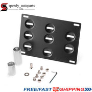 DURAFORCE Universal Front Bumper Tow Hook License Plate Mount Bracket Bolt Relocator Hole