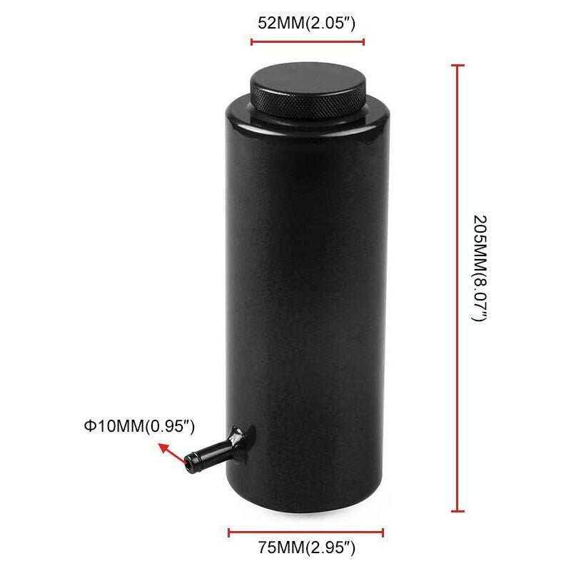 DURAFORCE Universal Engine Radiator Coolant Aluminum Catch Tank Overflow Reservoir 800ML