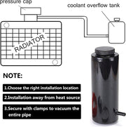 DURAFORCE Universal Engine Radiator Coolant Aluminum Catch Tank Overflow Reservoir 800ML