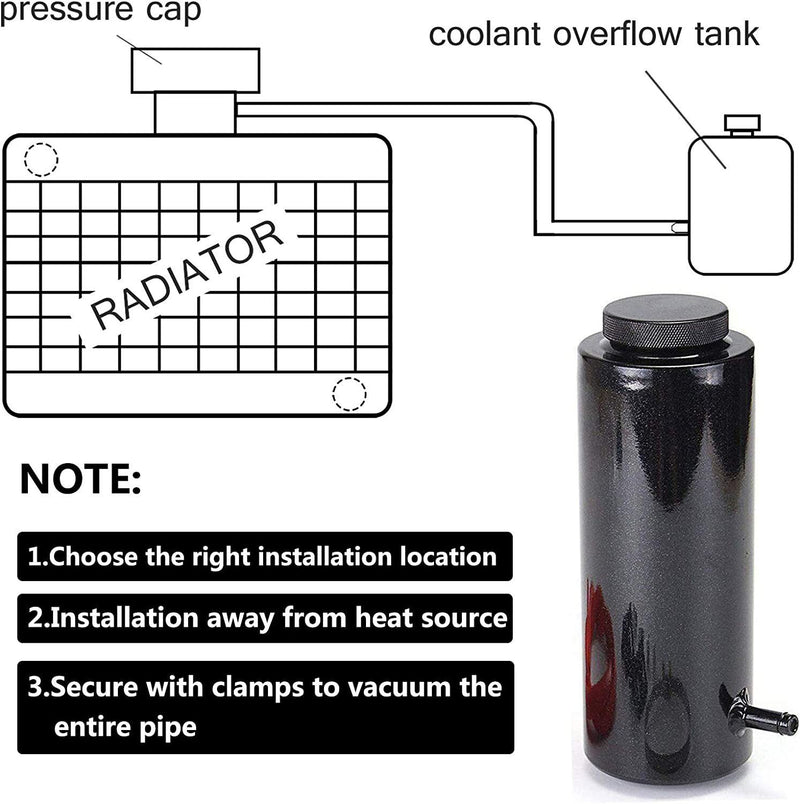 DURAFORCE Universal Engine Radiator Coolant Aluminum Catch Tank Overflow Reservoir 800ML