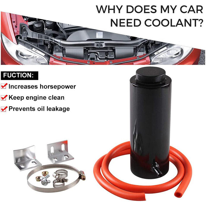 DURAFORCE Universal Engine Radiator Coolant Aluminum Catch Tank Overflow Reservoir 800ML