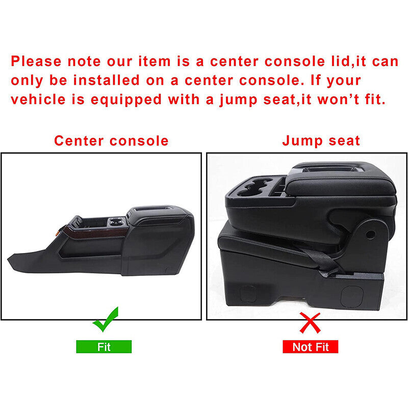DURAFORCE Center Console Armrest Lid For 2014-2019 Chevrolet Silverado GMC 1500 2500 3500