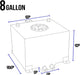 DURAFORCE 8 Gallon 30.5L Fuel Cell Tank Polished Aluminum Racing Drift with Level Sender