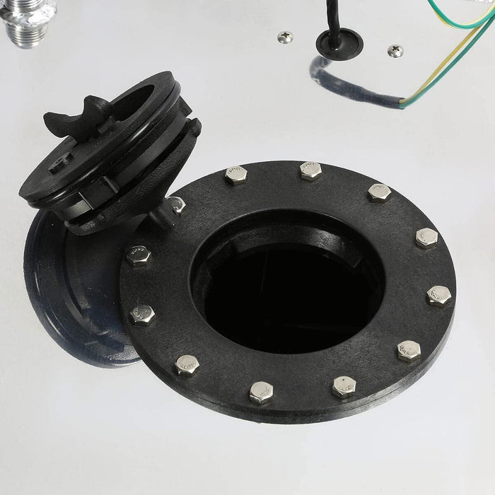 DURAFORCE 8 Gallon 30.5L Fuel Cell Tank Polished Aluminum Racing Drift with Level Sender