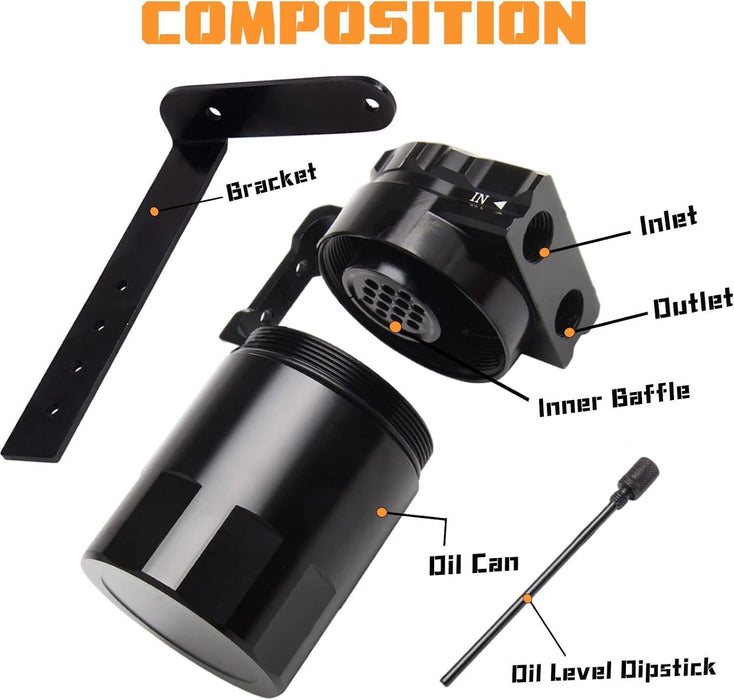 DURAFORCE For Ford F150 5.0L 2.7EB 3.5EB 11-22 Expedition EcoBoost 18-22 Oil Catch Can