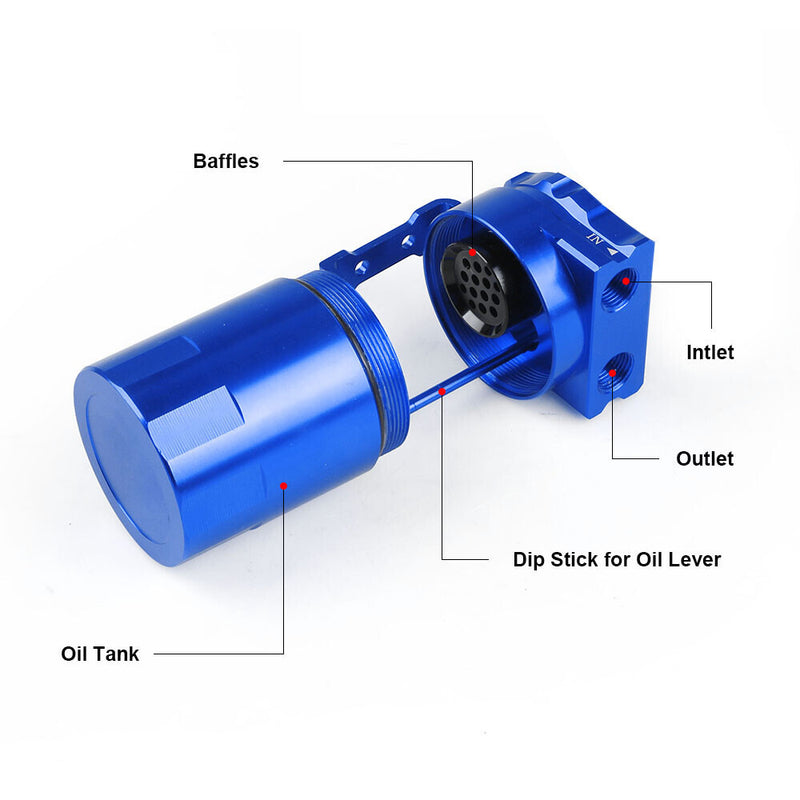 DURAFORCE Engine Oil Catch Can Separator for 11-21 Ford F150 5.0L Raptor 2.7L Ecoboost
