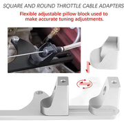 DURAFORCE Aluminum Throttle Cable Carb Bracket For Holley 4150 4160 Carb 350 400 SBC