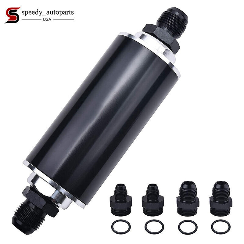 DURAFORCE AN6 AN8 AN10 Stainless Steel Inline Fuel Filter High FLOW Cleanable Fitting New
