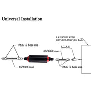 DURAFORCE AN6 AN8 AN10 Stainless Steel Inline Fuel Filter High FLOW Cleanable Fitting New