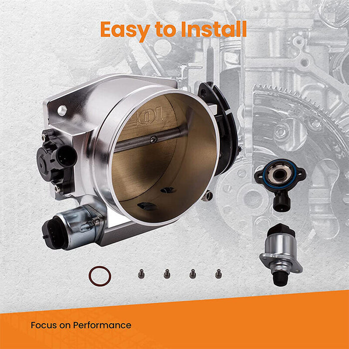 DURAFORCE 102mm Throttle Body Assembly with TPS IAC Position Sensor for Chevy LSX LS LS1