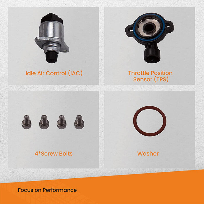 DURAFORCE 102mm Throttle Body Assembly with TPS IAC Position Sensor for Chevy LSX LS LS1