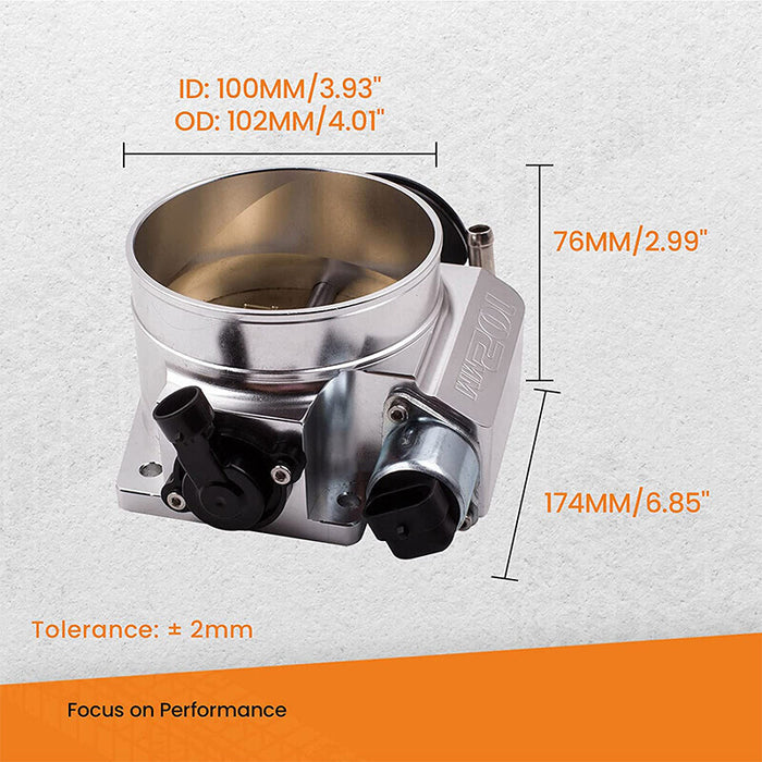 DURAFORCE 102mm Throttle Body Assembly with TPS IAC Position Sensor for Chevy LSX LS LS1