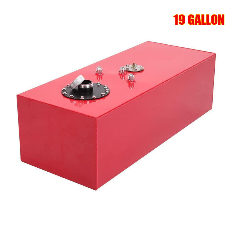 DURAFORCE 19 Gallon Fuel Cell Gas Tank with Cap & Level Sender Polished Aluminum Top Feed