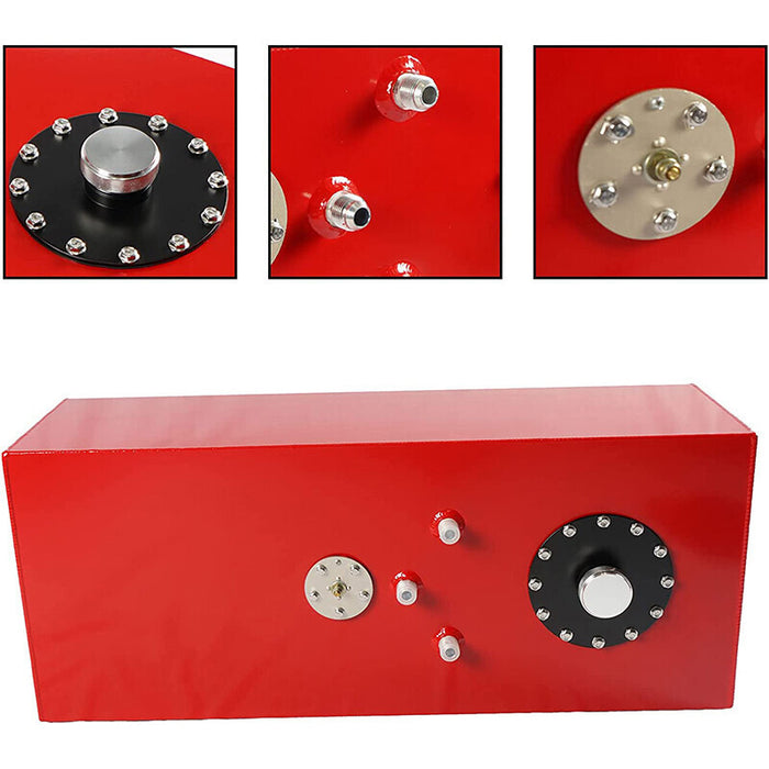 DURAFORCE 19 Gallon Fuel Cell Gas Tank with Cap & Level Sender Polished Aluminum Top Feed