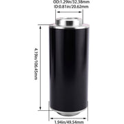 DURAFORCE Inline 100 Micron Fuel Gas Filter 6AN 8AN 10AN Adapter Universal 50MM US