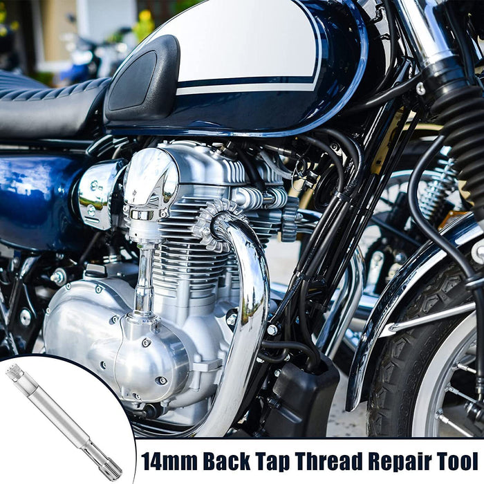 DURAFORCE 14mm Back Tap Thread Repair Tool Auto Spark Plug Repair Tool Threading 640811