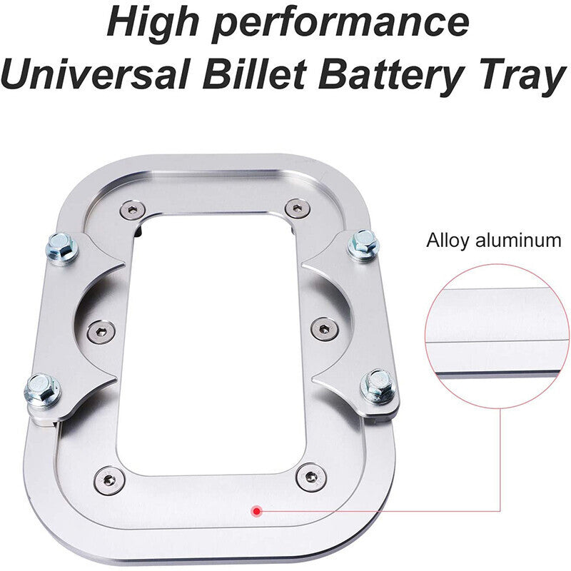 DURAFORCE Billet Aluminum Battery Relocation Tray Hold Down For Optima Batteries 34/78