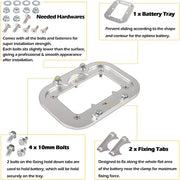 DURAFORCE Billet Aluminum Battery Relocation Tray Hold Down For Optima Batteries 34/78