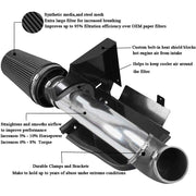 DURAFORCE 4" Cold Air Intake System+Heat Shield For 99-06 Chevy GMC V8 4.8L/5.3L/6.0L
