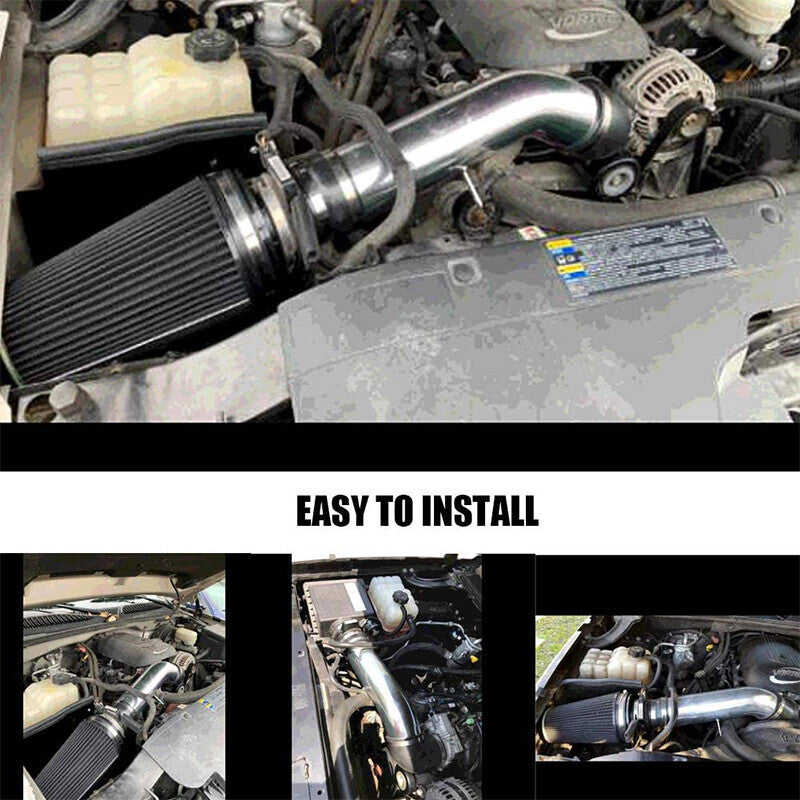 DURAFORCE 4" Cold Air Intake System+Heat Shield For 99-06 Chevy GMC V8 4.8L/5.3L/6.0L