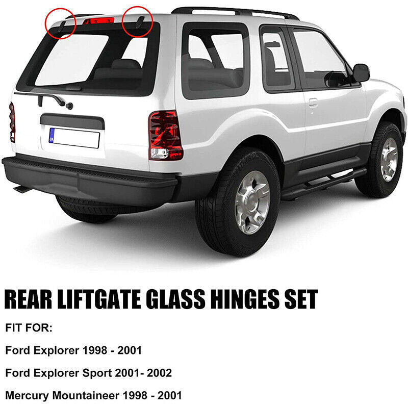 DURAFORCE Rear Window Hinge Set Liftgate Glass Hinge 926-132 for 1998-2002 Ford Explorer