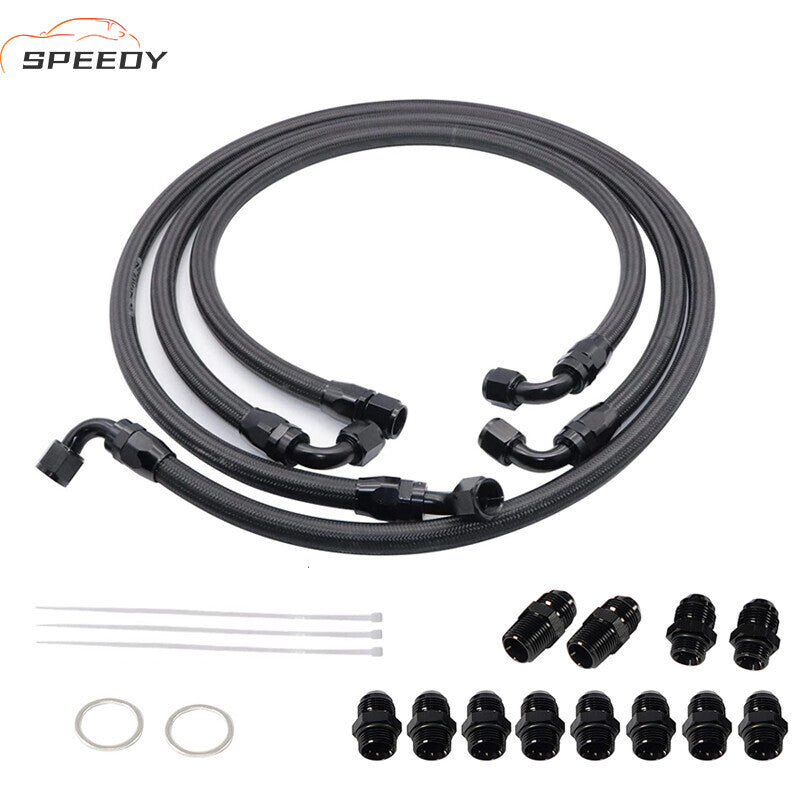 DURAFORCE Transmission Cooler Lines Hose Set -10AN For 01-05 GM 6.6L LLY Duramax LB7 New