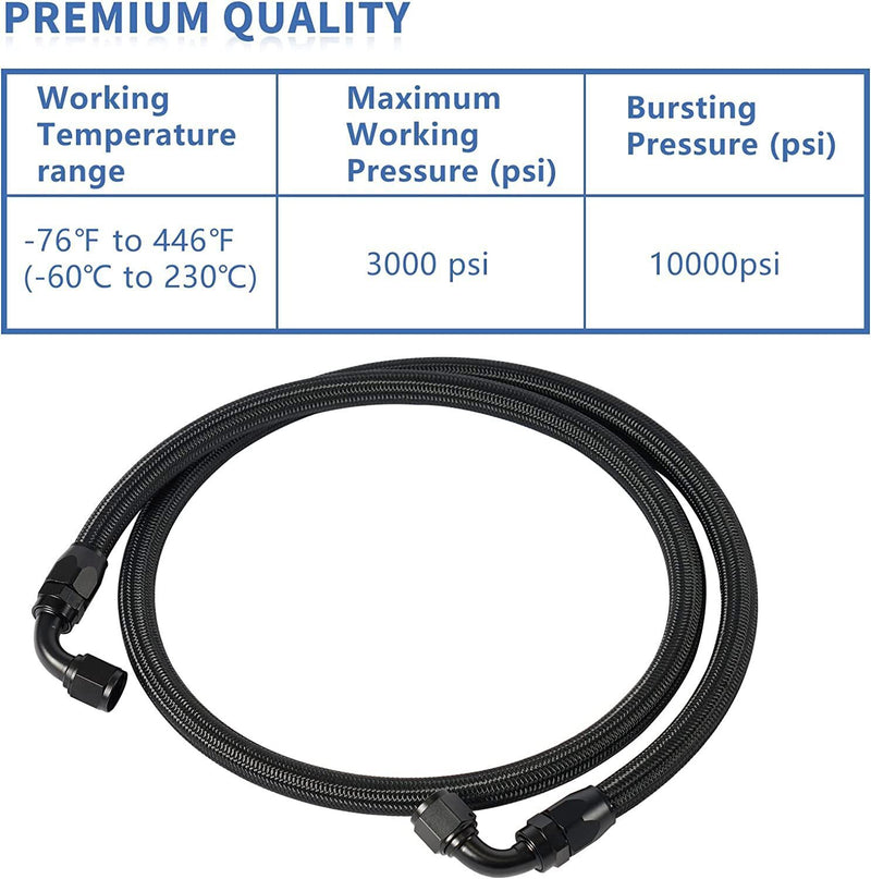 DURAFORCE Transmission Cooler Lines Hose Set -10AN For 01-05 GM 6.6L LLY Duramax LB7 New