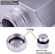 DURAFORCE Engine Coolant Overflow Tank 1L Aluminum Radiator Expansion Tank Sliver