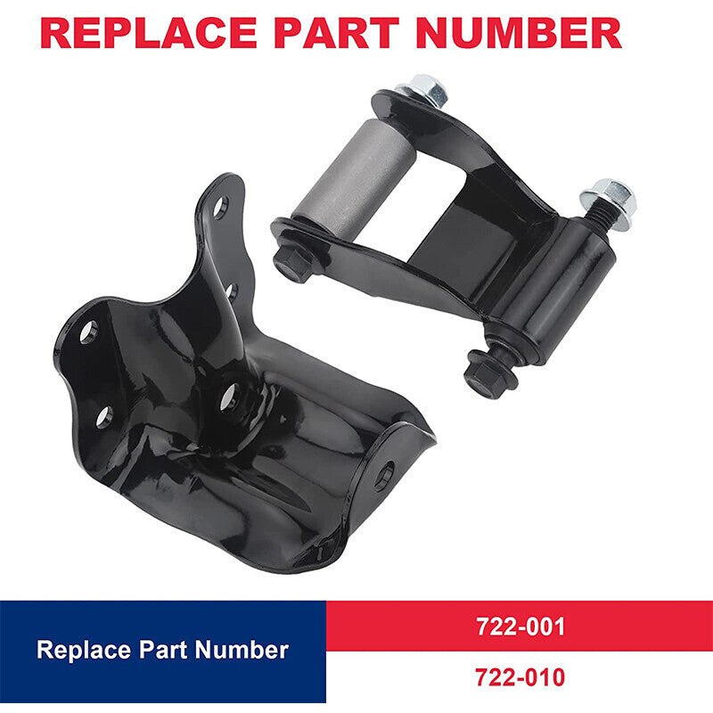 DURAFORCE Rear Leaf Spring Hanger Bracket and Shackle Kit for Ford Ranger 722-001 722-010
