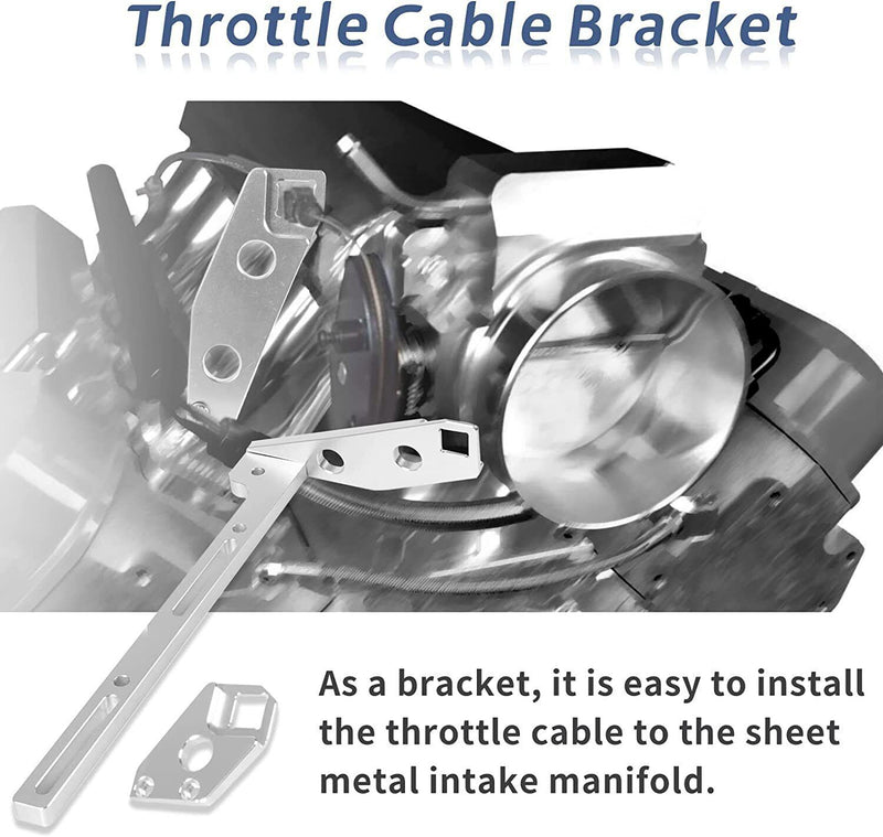 DURAFORCE LS1 Throttle Cable Bracket Aluminum For 102mm Sheet Metal Intake Manifold