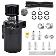 DURAFORCE Oil Catch Can Kit Reservoir Baffled Tank with Breather Filter Universal Aluminum