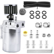 DURAFORCE Oil Catch Can Kit Reservoir Baffled Tank with Breather Filter Universal Aluminum