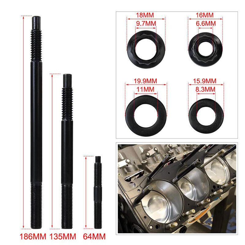 DURAFORCE Fit for Chevy LS1 LS6 LS2 97-03 Cylinder Head Stud 4.8L 5.3L 5.7L 6.0L 33380