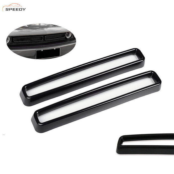 DURAFORCE 2x Front Grille Inserts Guards Cover Trim Accessories for Dodge Challenger 2015+