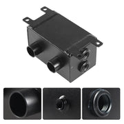 DURAFORCE -10AN Oil Catch Can Baffled 2 Port Reservoir Tank + Dual Breather Filter New