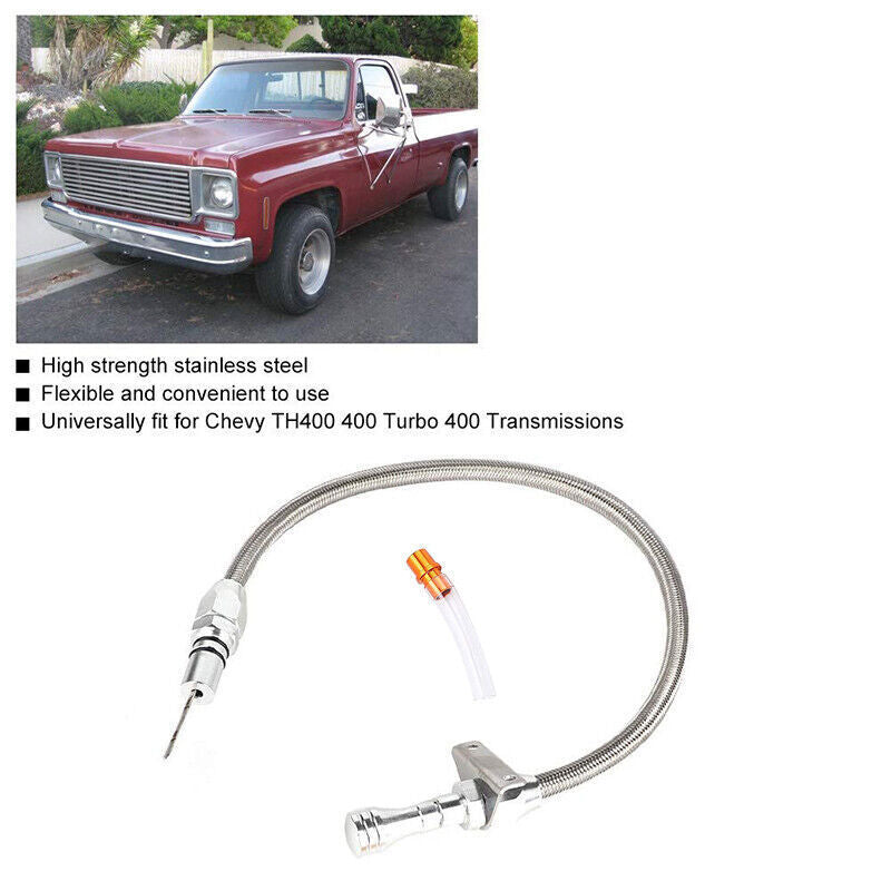 DURAFORCE For Chevy GM 700 R4 Flexible Transmission Dipstick Firewall Mount + Filler Tube