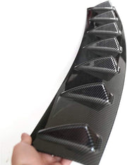 DURAFORCE Shark Fin 7 Wing Lip Diffuser Rear Bumper Chassis 33" Carbon Fiber ABS Universal