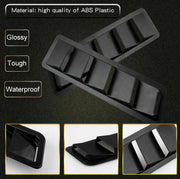 DURAFORCE 2X Black Car Hood Vent Scoop Louver Scoop Cover Cold Air Flow Intake Universal